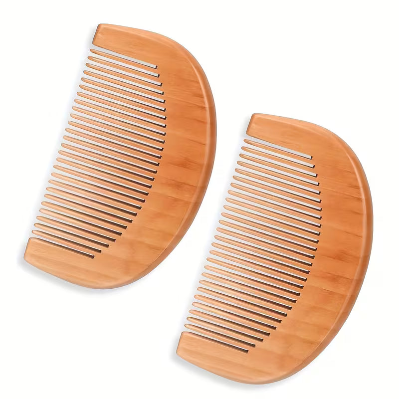 Peach Wood Dolly Comb