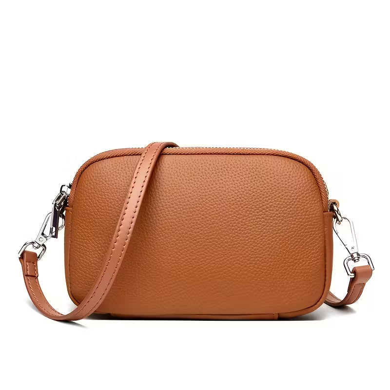 Leather Satchel Crossbody Bag - 100% LEATHER
