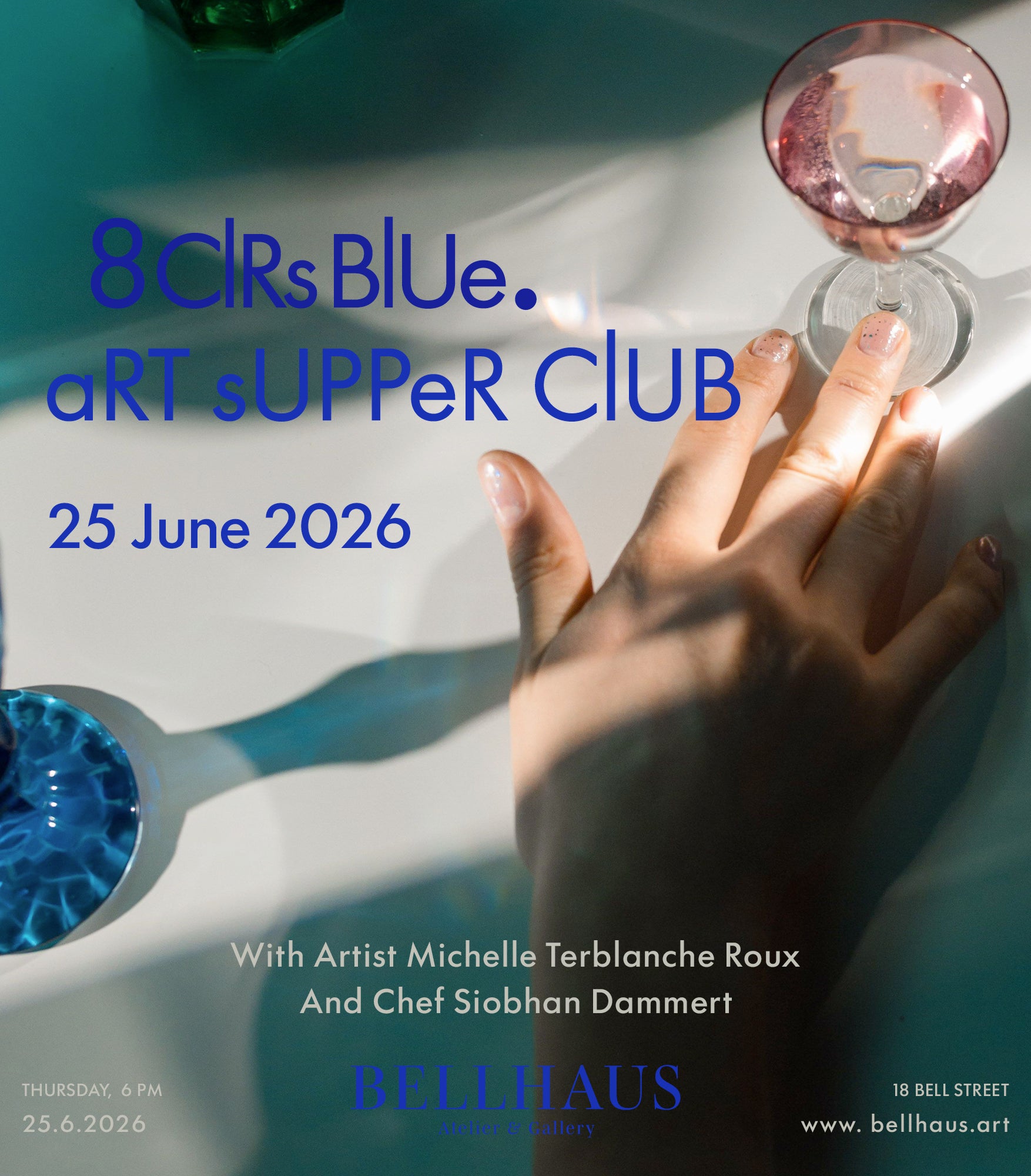8 Clrs Blue Art Supper Club