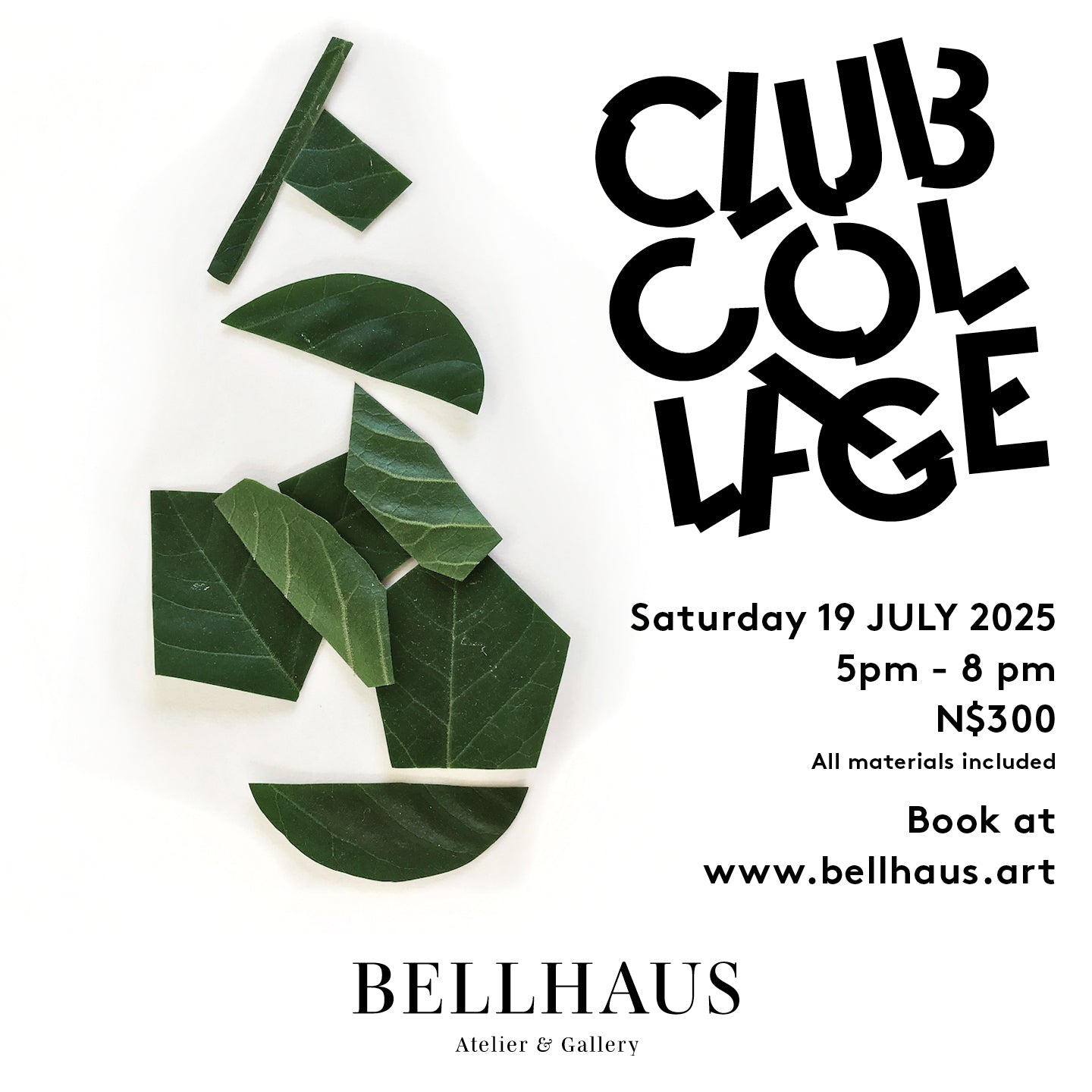 Welcome to Club Collage at the Bellhaus Atelier & Galerie, where art transcends mere composition to become a transformative journey for all. Explore the alchemy of combining diverse inspirations to create something authentically you.