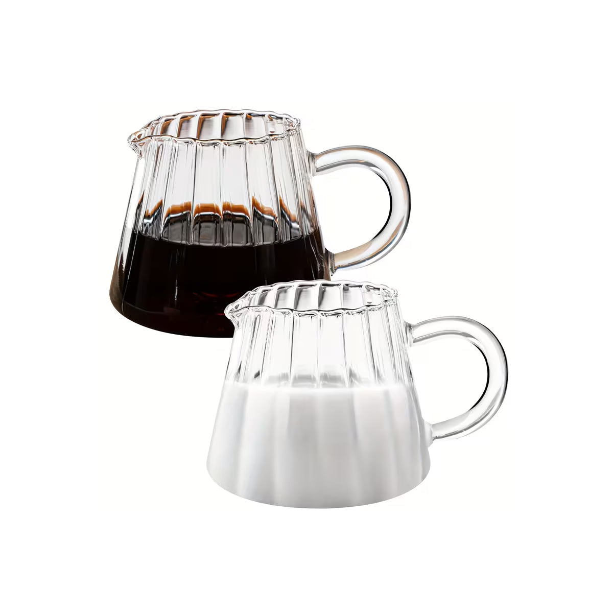 Wave-Shaped Glass Pitcher