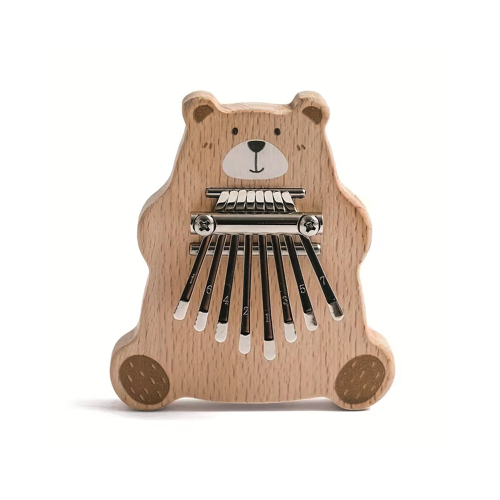 8-Key Mini Kalimba Thumb Piano - Little wooden Bear