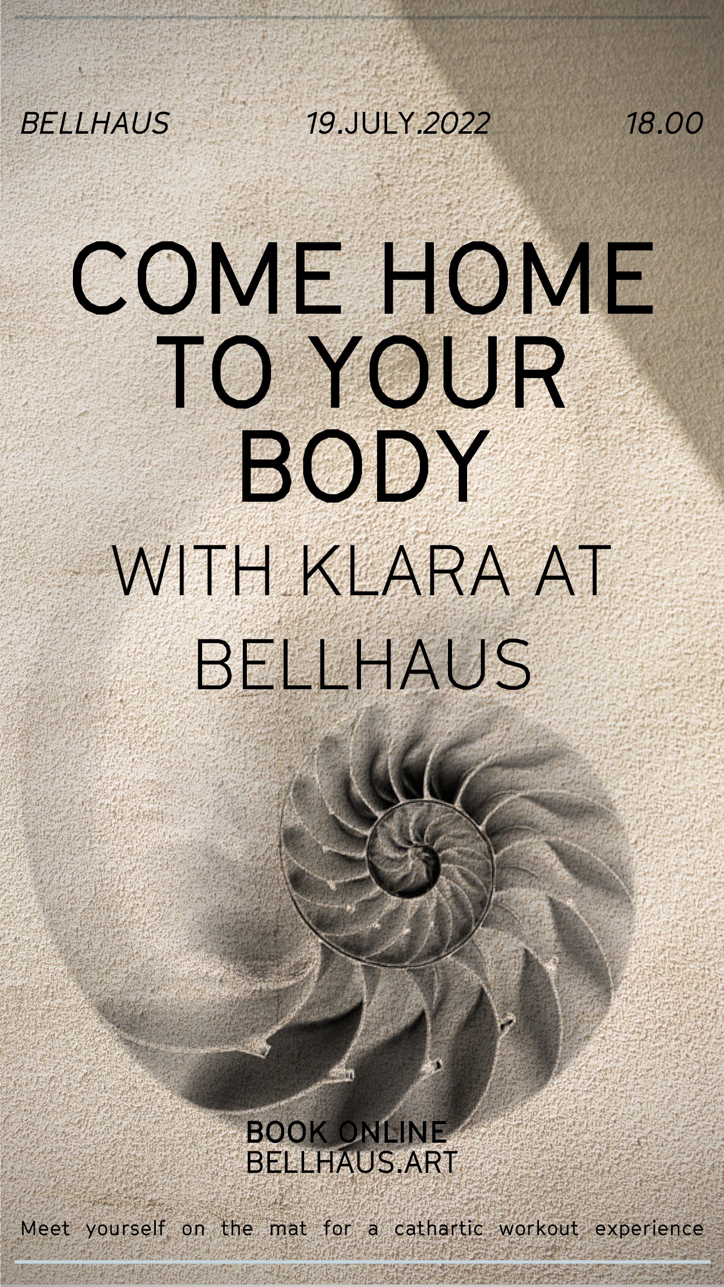 Come Home To Your Body - With Klara at Bellhaus
